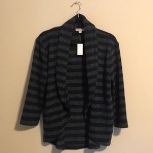 LOFT Striped Cardigan